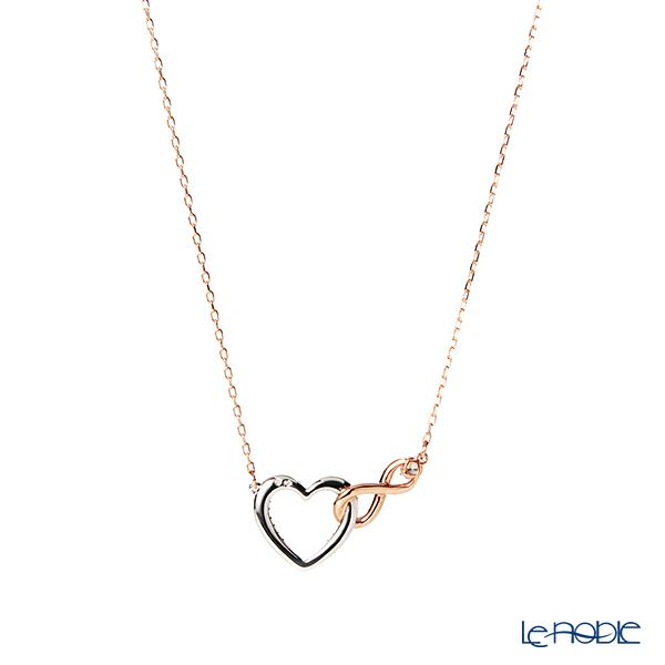 スワロフスキー ネックレス Hyperbola インフィニティ＆ハート ホワイト／ローズゴールド SW5518865 20SS