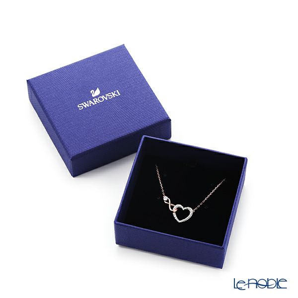 スワロフスキー ネックレス Hyperbola インフィニティ＆ハート ホワイト／ローズゴールド SW5518865 20SS