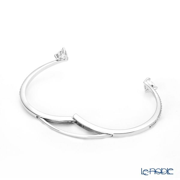 スワロフスキー バングル Mesmera Attract ハート ホワイト／ロジウム L SW5535289