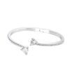 スワロフスキー バングル Mesmera Attract ハート ホワイト／ロジウム L SW5535289