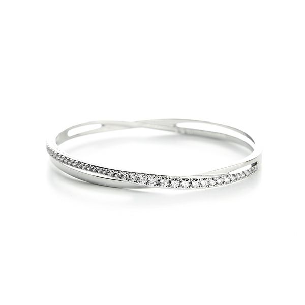 スワロフスキー バングル Hyperbola ホワイト／ロジウム M SW5565210 20AW