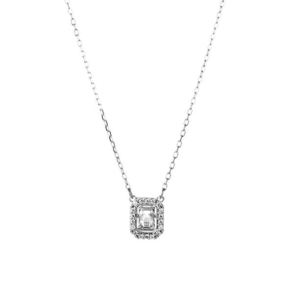スワロフスキー ネックレス Una オクタゴン ホワイト／ロジウム SW5599177 21SS