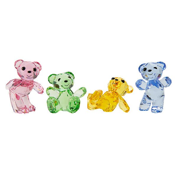 スワロフスキー Krisベア 4匹セット 30th Anniversary SW5636306 23SS ピンク、グリーン、イエロー、ブルー クリスベア／Krisbear