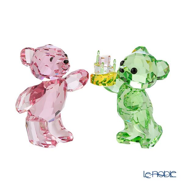 スワロフスキー クリスベア Birthday Bears SW5639858 23SS ピンク＆グリーン クリスベア／Krisbear