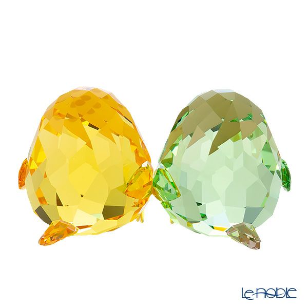 スワロフスキー Love Bird Couple SW5644844 23SS グリーン＆イエロー