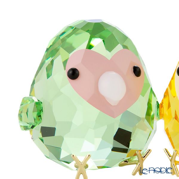スワロフスキー Love Bird Couple SW5644844 23SS グリーン＆イエロー