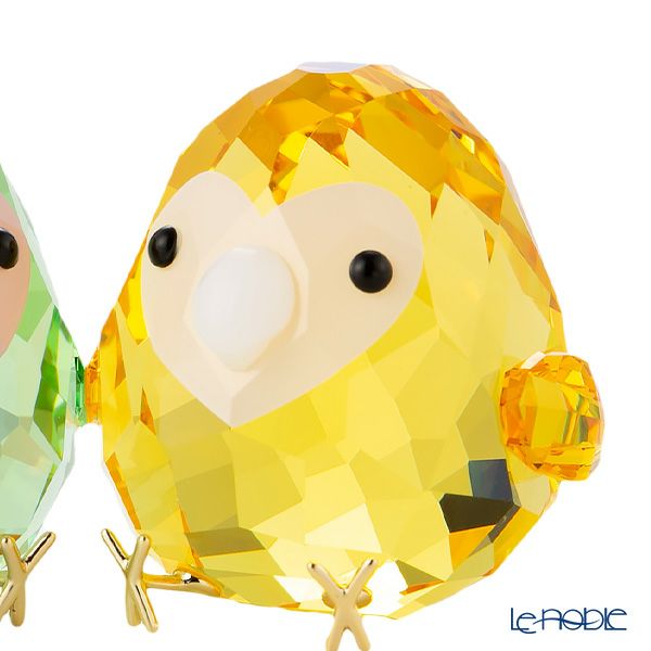 スワロフスキー Love Bird Couple SW5644844 23SS グリーン＆イエロー