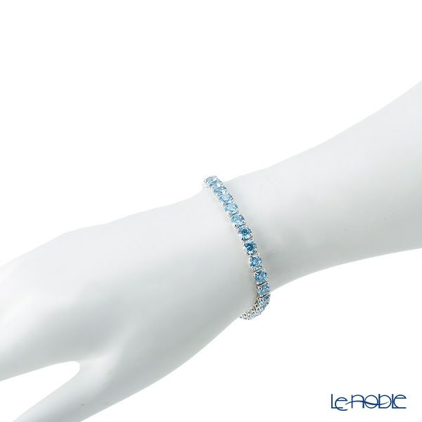 スワロフスキー ブレスレット Matrix Tennis テニス ラウンド ブルー／ロジウム S SW5648927 23SS