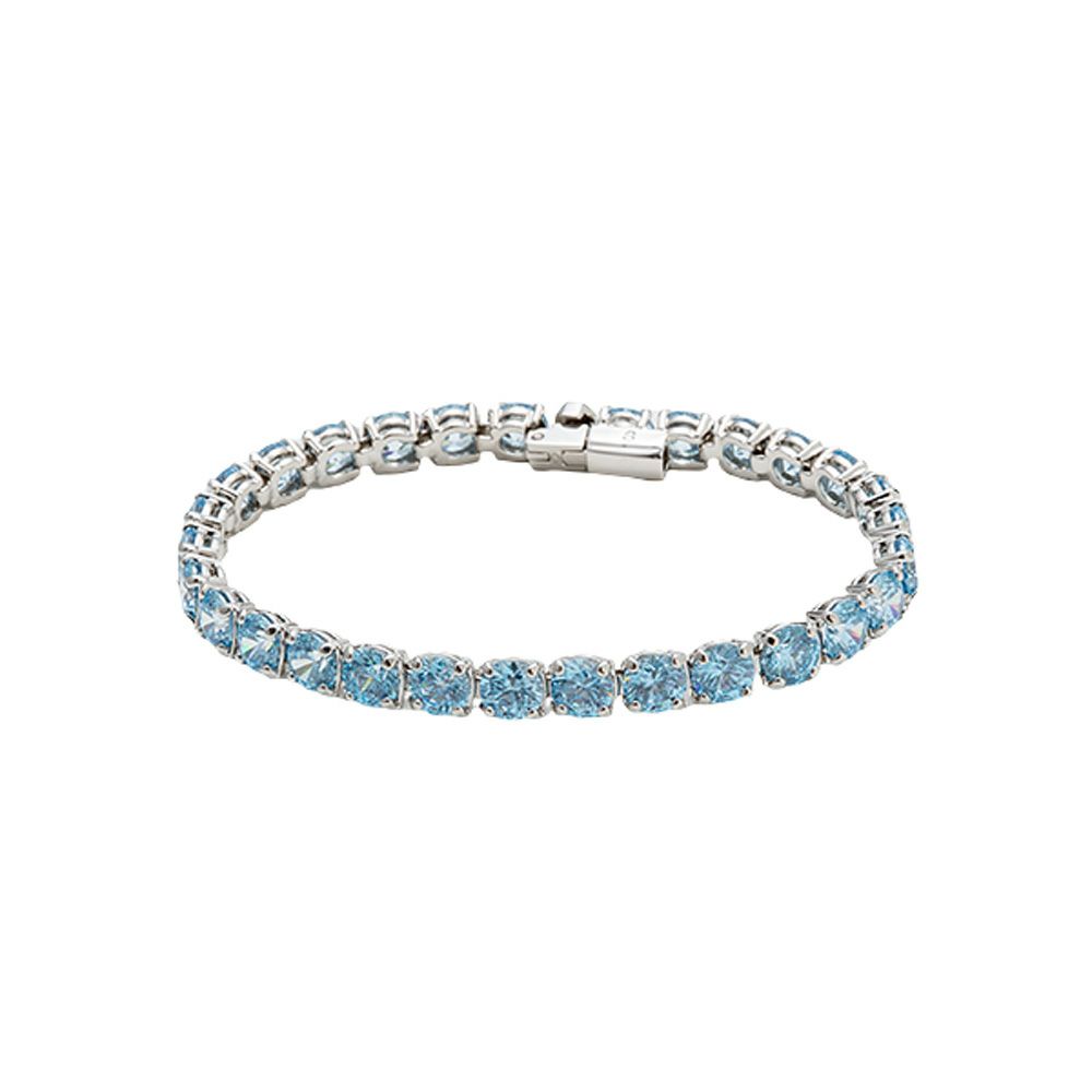 スワロフスキー ブレスレット Matrix Tennis テニス ラウンド ブルー／ロジウム S SW5648927 23SS