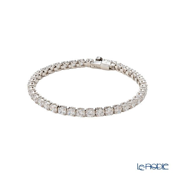 スワロフスキー ブレスレット Matrix Tennis テニス ラウンド ホワイト／ロジウム S SW5648936 23SS