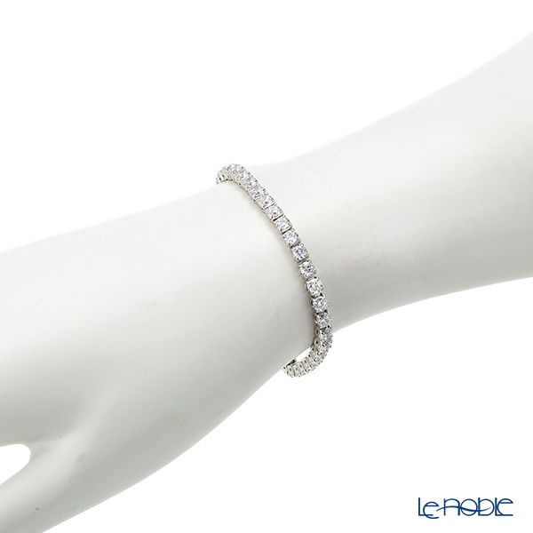 スワロフスキー ブレスレット Matrix Tennis テニス ラウンド ホワイト／ロジウム S SW5648936 23SS