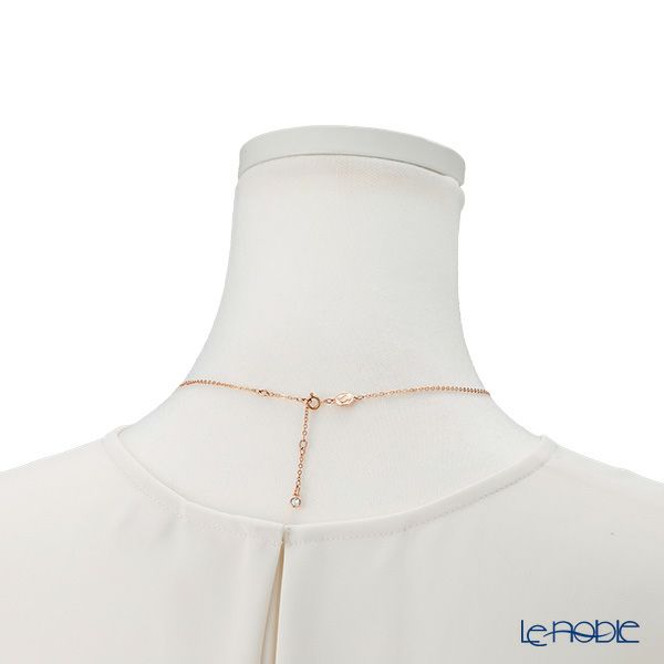 スワロフスキー ネックレス Hyperbola リボン ホワイト／ローズゴールド SW5656741 22SS