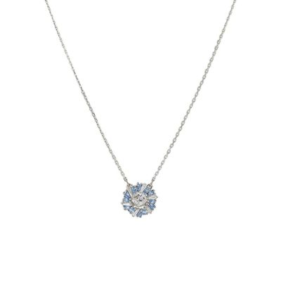 スワロフスキー ペンダント Idyllia フラワー ブルー／ロジウム