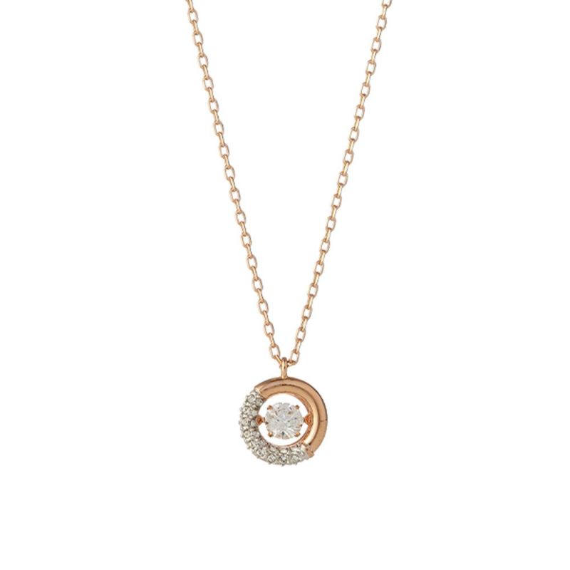 スワロフスキー ペンダント Dextera ラウンド （ホワイト／ローズゴールド） SW5692257 24AW