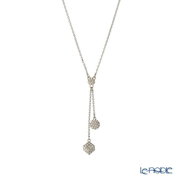 スワロフスキー Yペンダント Dextera 球体とキューブ （ホワイト／ロジウム） SW5693207 24AW