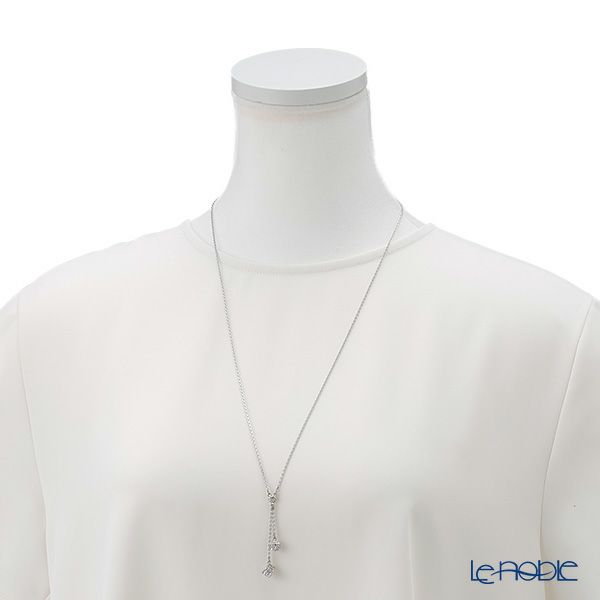 スワロフスキー Yペンダント Dextera 球体とキューブ （ホワイト／ロジウム） SW5693207 24AW