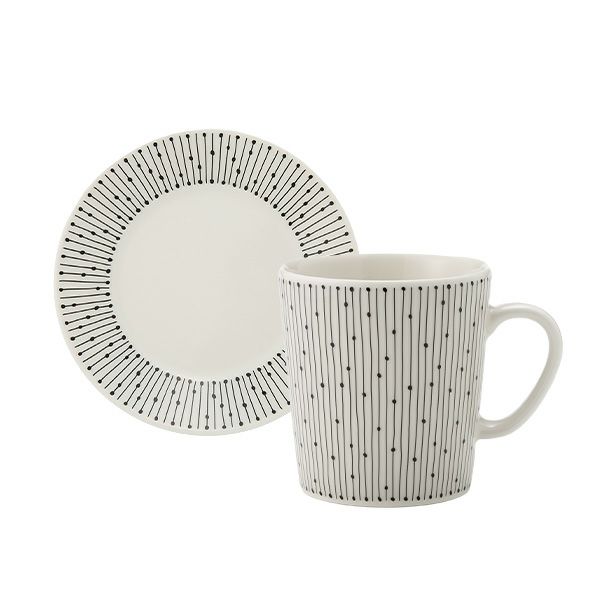 アラビア（ARABIA） マイニオ サラストゥス Mainio Sarastus マグカップ300ml ＆ プレート（蓋）11cm セット