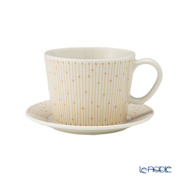 アラビア（ARABIA） マイニオ サラストゥス Mainio Sarastus ブラック＆ベージュ カップ＆ソーサー 170ml ペア