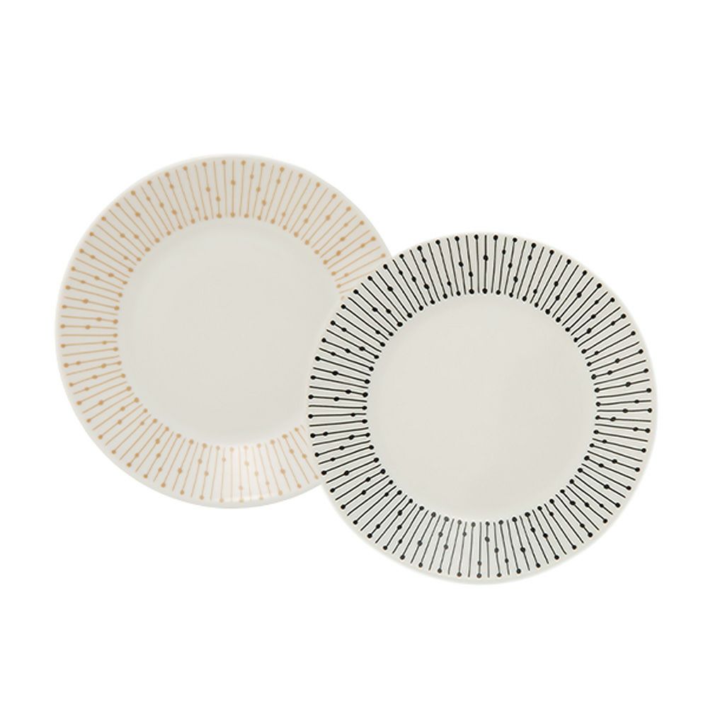 アラビア（ARABIA） マイニオ サラストゥス Mainio Sarastus ブラック＆ベージュ プレート 11cm ペア