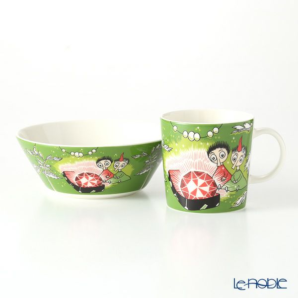 アラビア（ARABIA） ムーミン トフスランとビフスラン（THINGUMY AND BOB）グリーン 2ピースセット