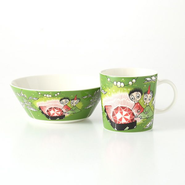 アラビア（ARABIA） ムーミン トフスランとビフスラン（THINGUMY AND BOB）グリーン 2ピースセット
