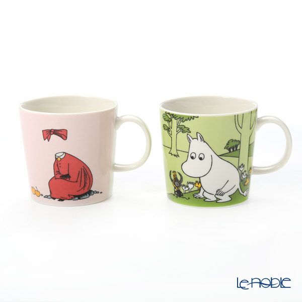 アラビア（ARABIA） ムーミン ムーミン（グラスグリーン）＆ニンニ（パウダー） マグ 300ml ペア