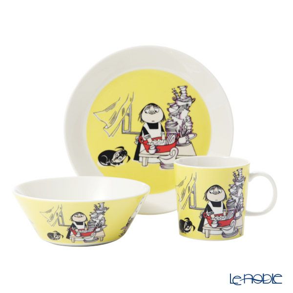 アラビア（ARABIA） ムーミン クラシック ミーサ プレート ＆ ボウル ＆ マグ 3点セット イエロー
