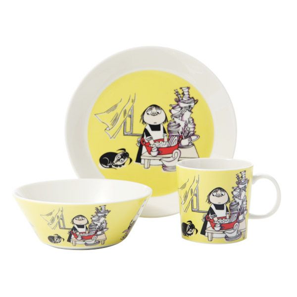 アラビア（ARABIA） ムーミン クラシック ミーサ プレート ＆ ボウル ＆ マグ 3点セット イエロー