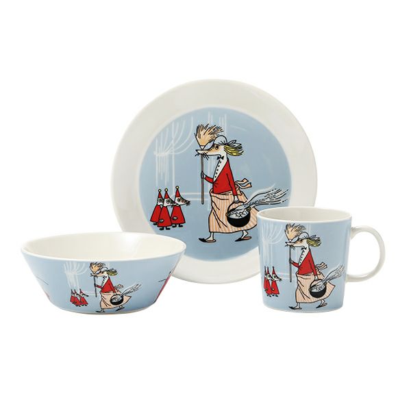 アラビア（ARABIA） ムーミン フィリフヨンカ 3ピースセット グレー（ブルーグレー）