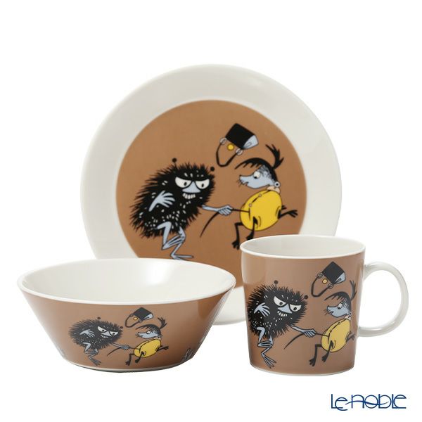 アラビア（ARABIA） ムーミン スティンキー 3ピースセット プレート＆ボウル＆マグカップ