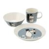 アラビア（ARABIA） ムーミン クラシック 3ピースセット ムーミンパパ グレー プレート＆ボウル＆マグカップ