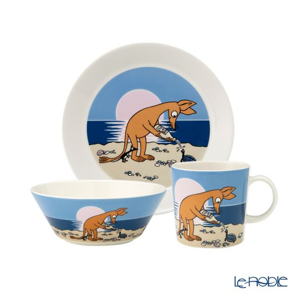 アラビア（ARABIA） ムーミン クラシック 3ピースセット スニフ ブルー プレート＆ボウル＆マグカップ