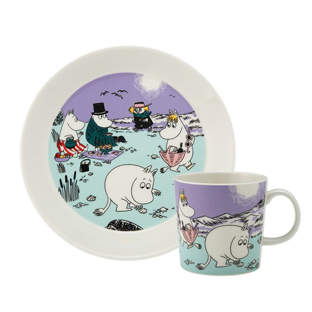 アラビア（ARABIA） ムーミン 2025S サマー ビーチデイ 2ピースセット プレート＆マグカップ