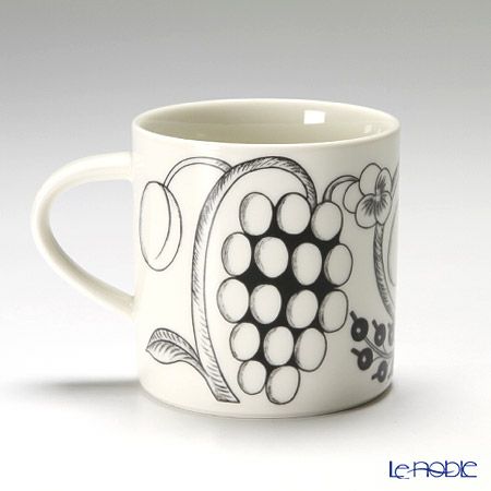 アラビア（ARABIA） パラティッシ ブラック マグ 350ml ペア