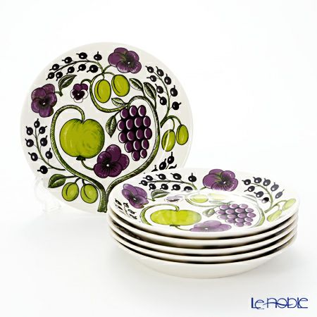 アラビア（ARABIA） パラティッシ パープル プレート 21cm 6枚セット