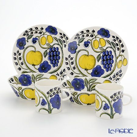 アラビア（ARABIA） パラティッシ イエロー マグ＆プレート＆ボウル 6点セット