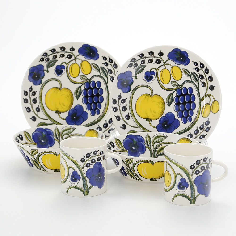 アラビア（ARABIA） パラティッシ イエロー マグ＆プレート＆ボウル 6点セット