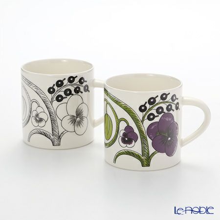 アラビア（ARABIA） パラティッシ ブラック＆パープル マグ 350ml ペア