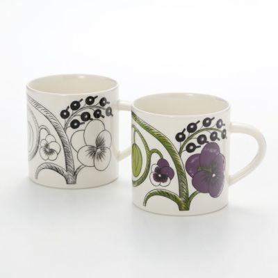 アラビア（ARABIA） パラティッシ イエロー＆パープル マグ 240ml ペア