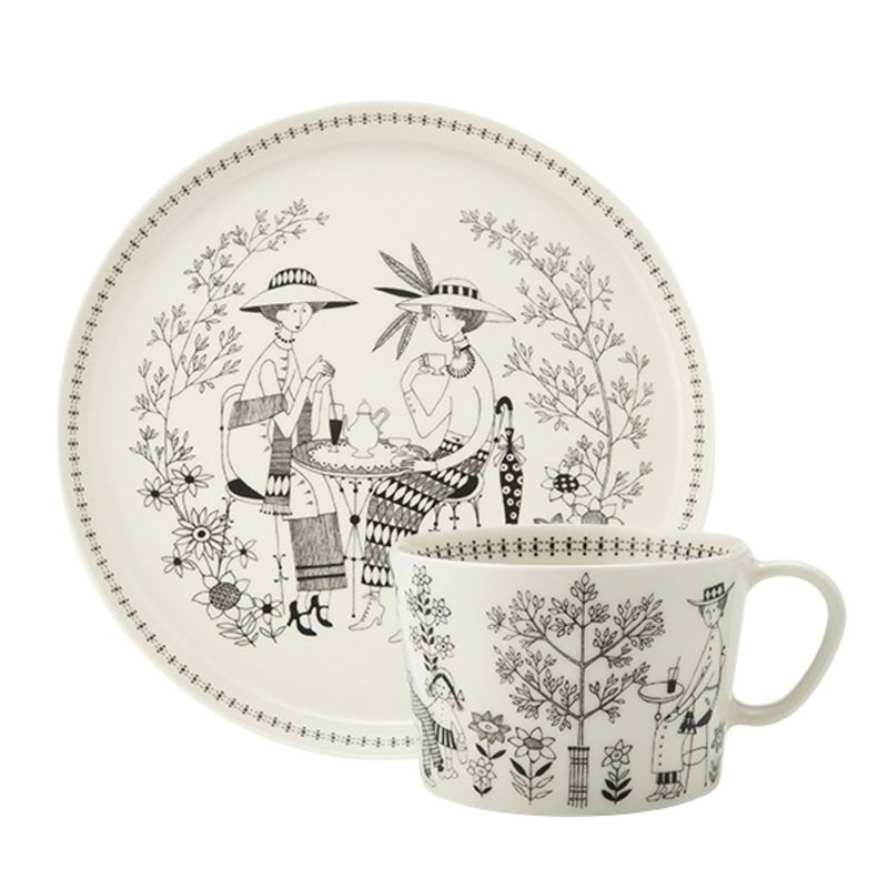 アラビア（ARABIA） エミリア カップ400ml＆プレート24cm 2点セット