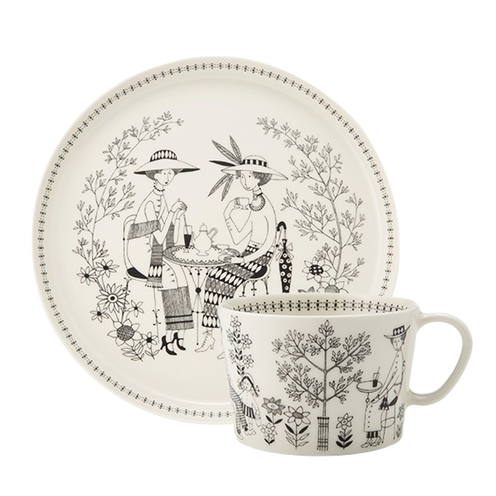 アラビア（ARABIA） エミリア カップ400ml＆プレート24cm 2点セット