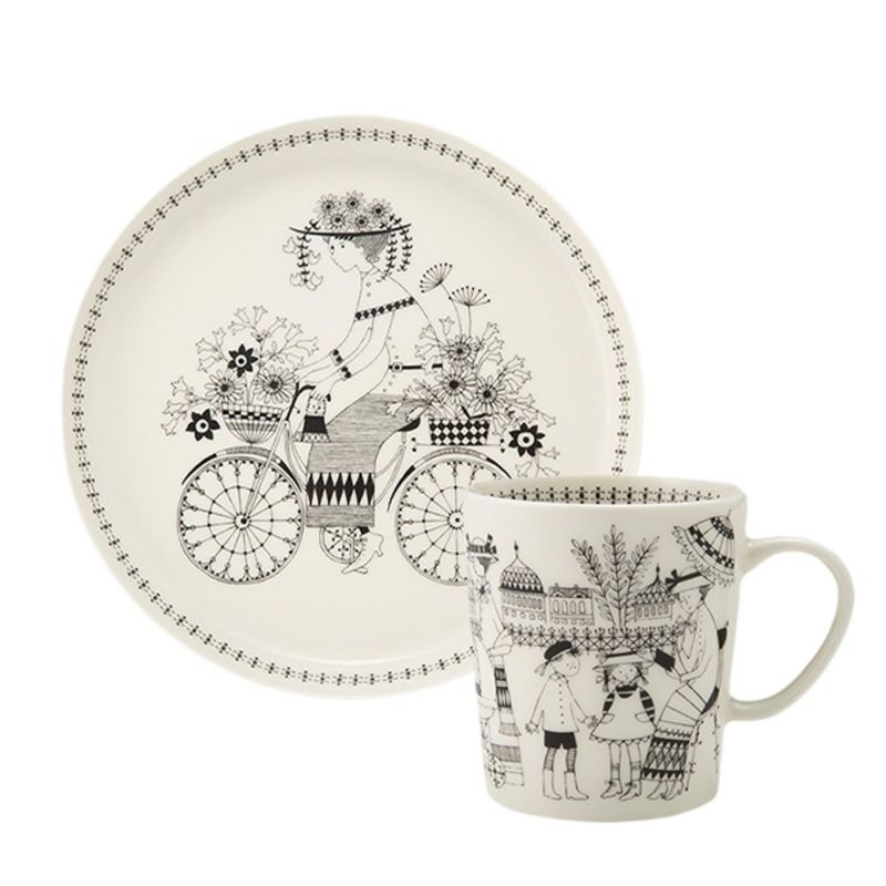 アラビア（ARABIA） エミリア マグカップ300ml ＆ プレート19cm 2点セット