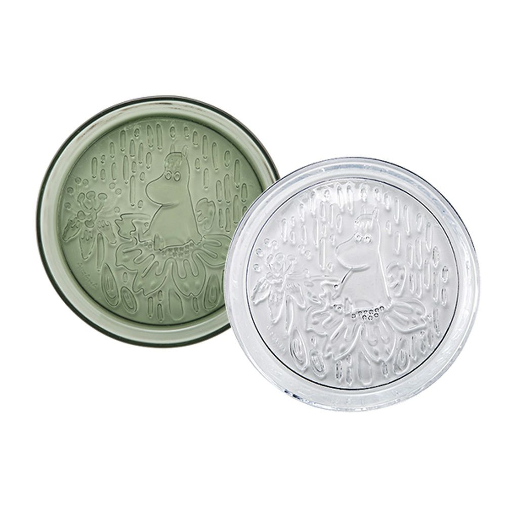 アラビア（ARABIA）ムーミン プレート 15.5cm クリア＆パイングリーン ペア