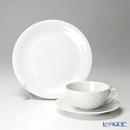 アウガルテン（AUGARTEN） アトランティスホワイト トリオセット