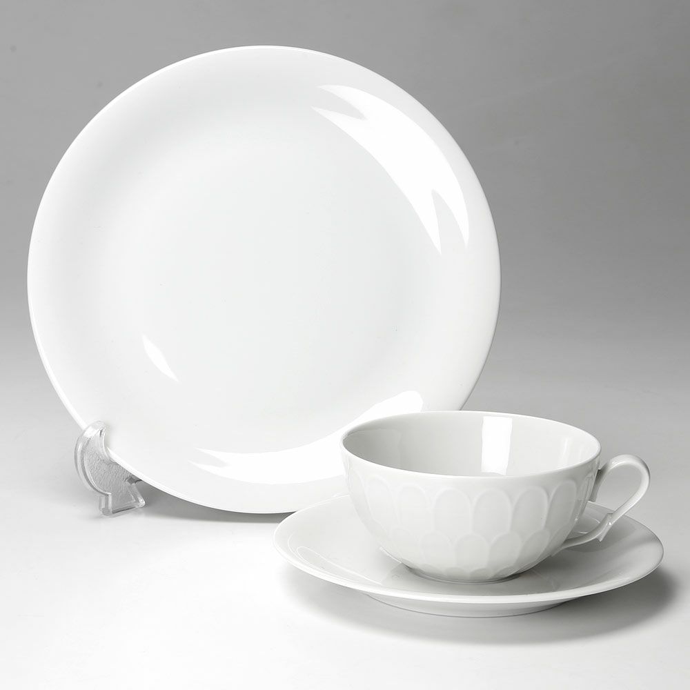 アウガルテン（AUGARTEN） アトランティスホワイト トリオセット