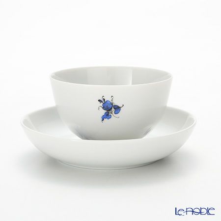 アウガルテン（AUGARTEN） マリアテレジア シンプル（SA5981） ブルー ラウンドディッシュ＆ティーボウル 150ml