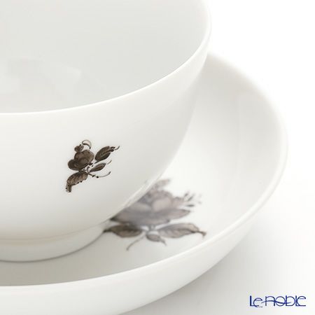 アウガルテン（AUGARTEN） マリアテレジア シンプル（SA5985） グレイ ラウンドディッシュ＆ティーボウル 150ml