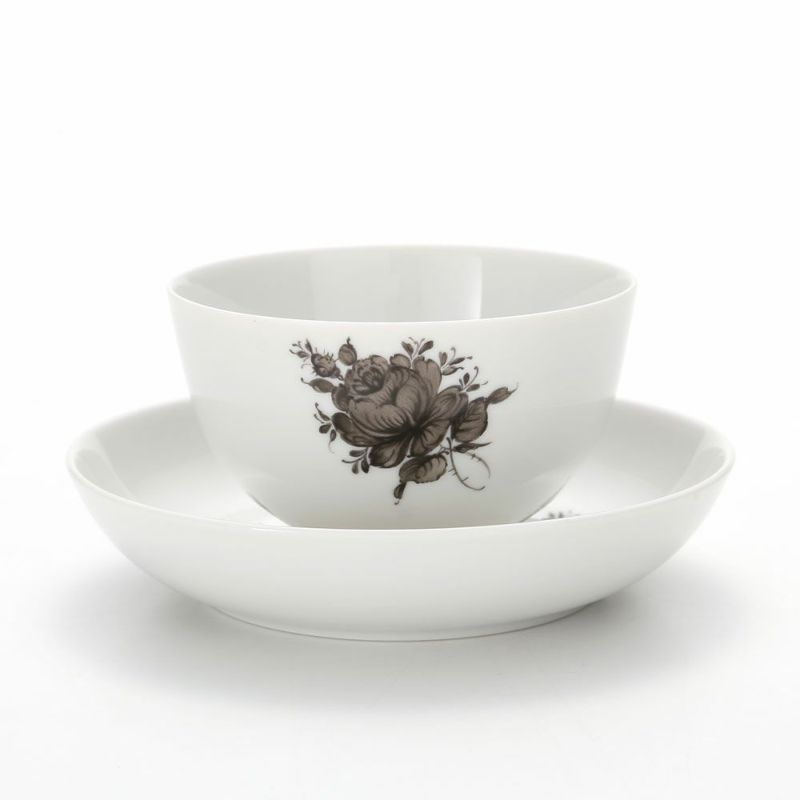 アウガルテン（AUGARTEN） マリアテレジア シンプル（SA5985） グレイ ラウンドディッシュ＆ティーボウル 150ml