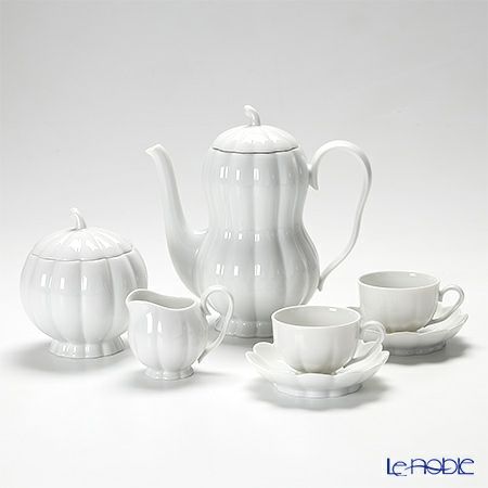 アウガルテン（AUGARTEN） メロン ホワイト 2人用 モカ5点セット