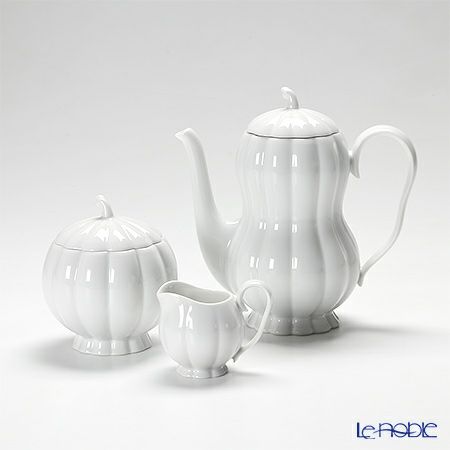 アウガルテン（AUGARTEN） メロン ホワイト モカポット3点セット